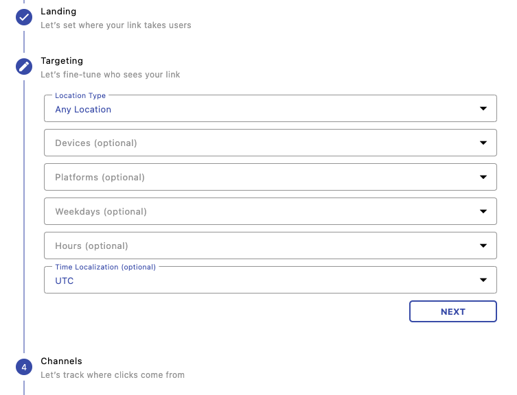 Geo and device targeting