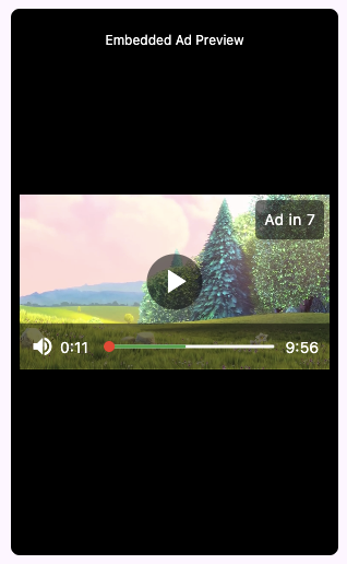 Video embedded ads